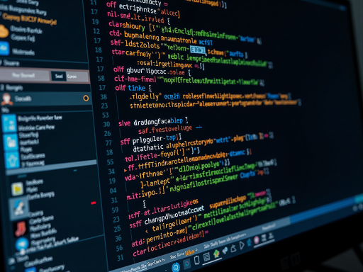 开源工具集界面展示，深色主题背景，多个工具图标排列，显示代码编辑器和命令行界面，明亮自然光效果